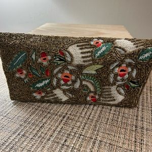 Hand beaded clutch - evening bag